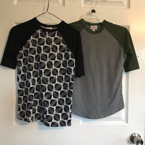 Two kid LuLaRoe Randy shirt size 10